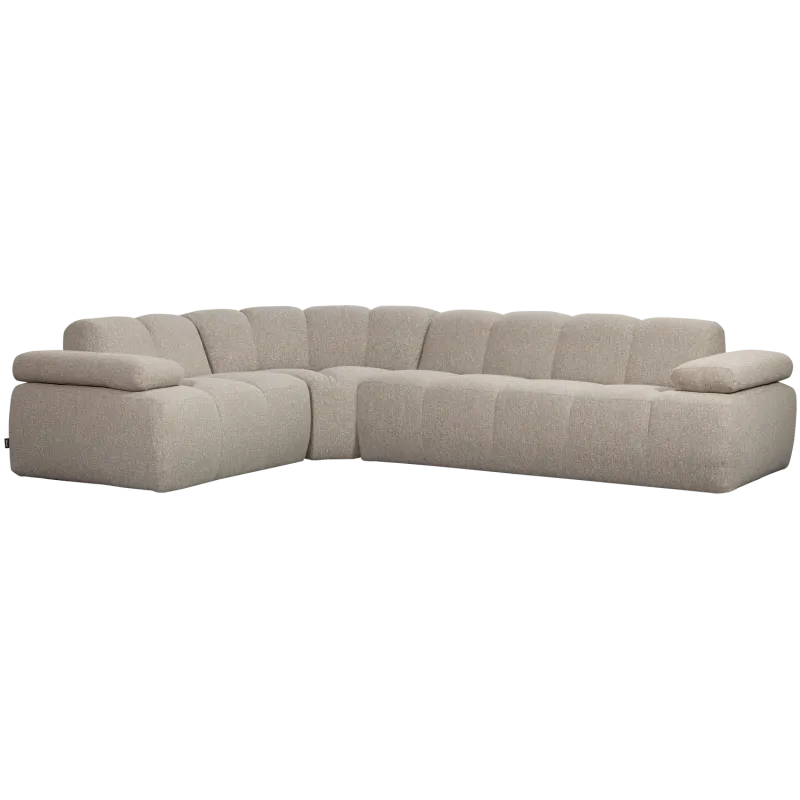 WOOOD Mojo hjørnesofa, venstre - beige melange bouclé stof