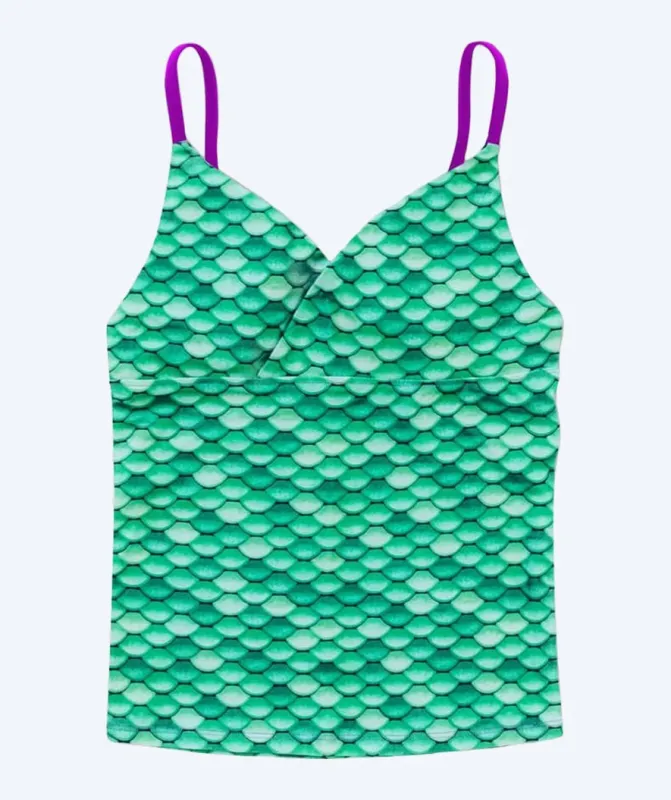 Fin Fun tankini top til piger - Celtic Green