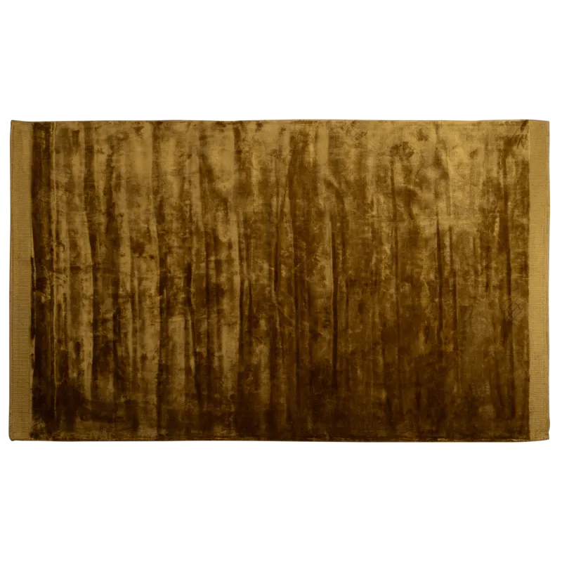 WOOOD Tammo gulvtæppe, rektangulær - honninggul viskose og bomuld (200x300)