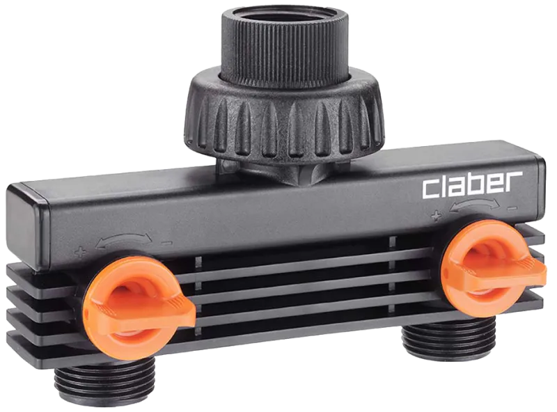 Claber 3/4" fordeler m/2 regulerbare afgange