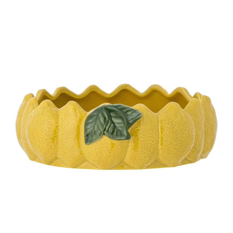 Creative Collection - Limone Skål, Gul, Stentøj