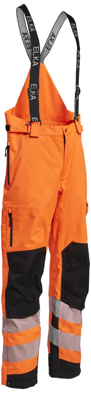 Hi-vis kombibukser stretch 182401R orange/sort Str. M
