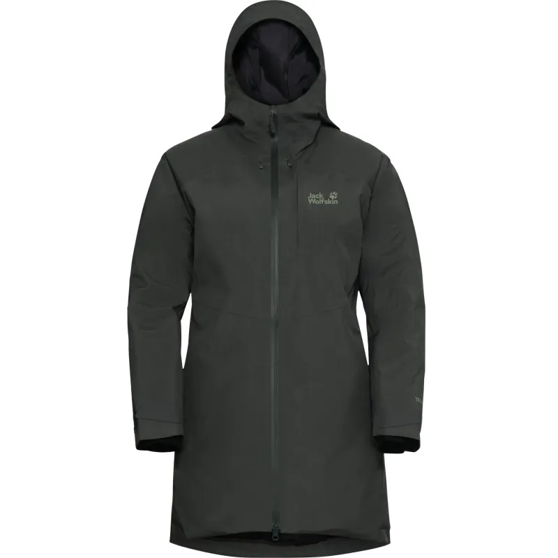 Jack Wolfskin Icecape 2L Down Ins, dunjakke, dame, mørkegrøn