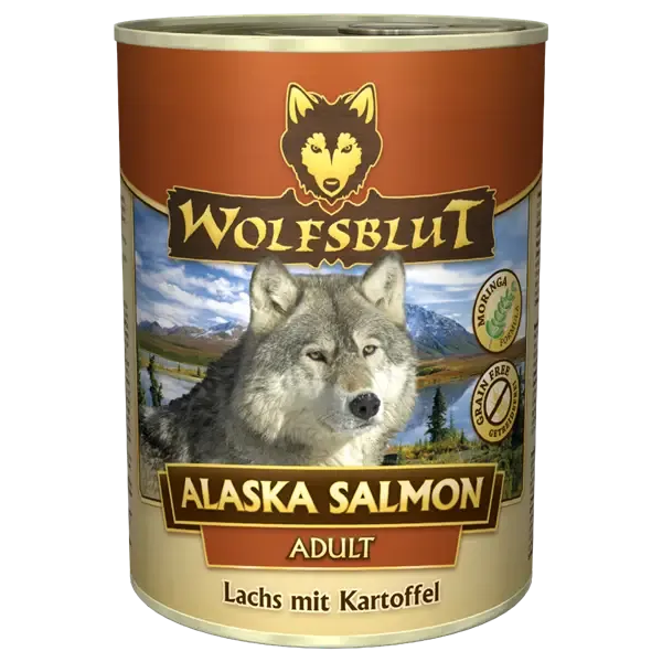 WolfsBlut Alaska Salmon Adult dåsemad, 395g