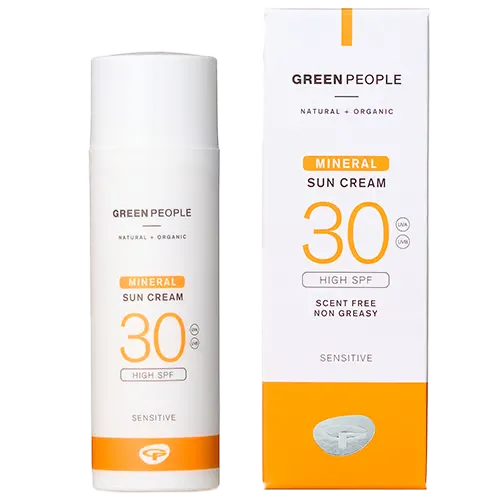 Green People Sun Cream Scent Free Mineral SPF30 Organic (50 g)