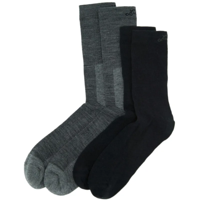 Lundhags Merino Trekking Sock Combo Mid, vandrestrømper, unisex, grå/sort