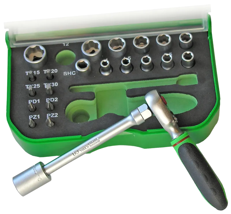 DJ TOOLS top-/bitssæt 1/4" 23 dele