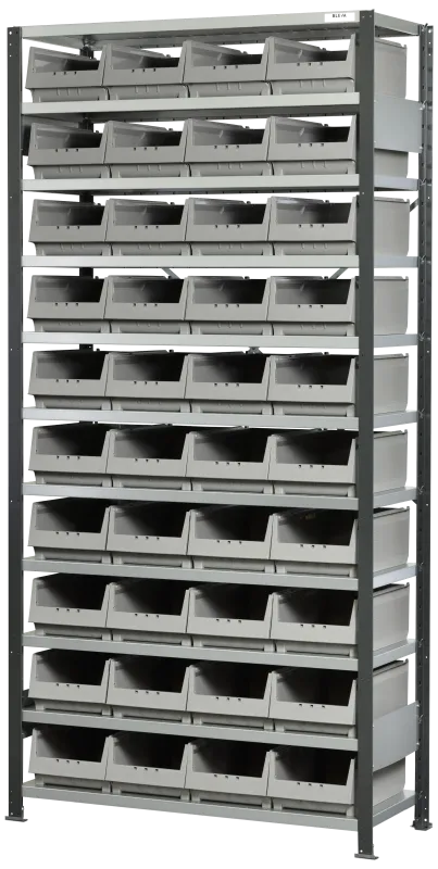 Plukkereol L1 210×100×30cm, 40 grå 3067 kasser