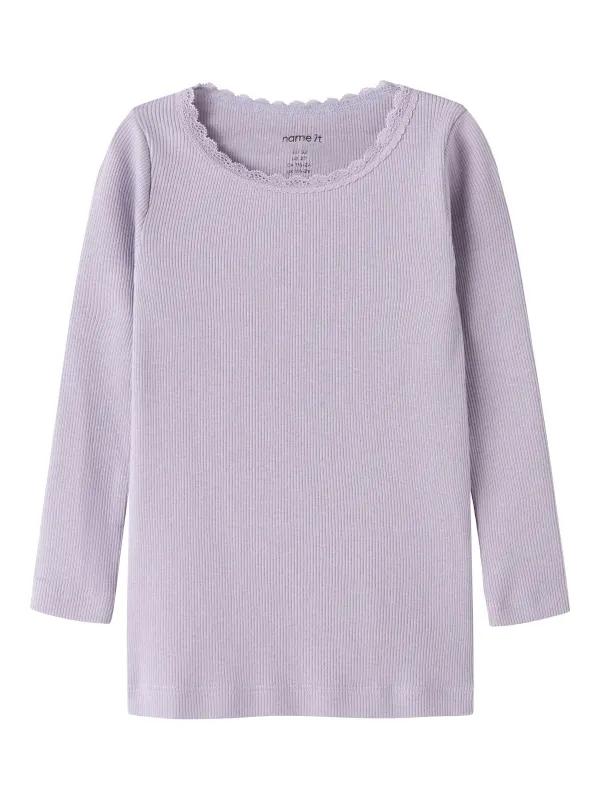 Name It Kab Ls Top Noos - Lavender Gray - 86 cm