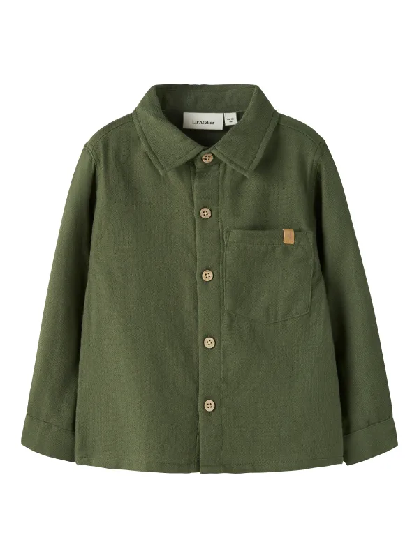 Lil Atelier Neppo - LS Loose Shirt - Cypress - 92 cm