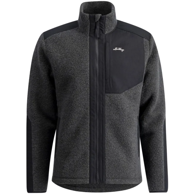 Lundhags Saruk Wool Pile Mid Full Zip M, mellemlag, herre, grå