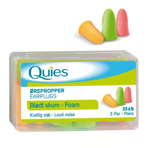 Ørepropper Skum 3 Par I Æske Quies (1 stk)
