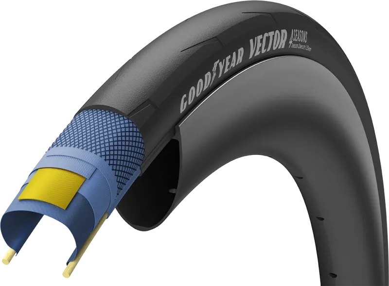 Goodyear VECTOR 4SEASON Tubeless Complete 700x25c/32c - Sort