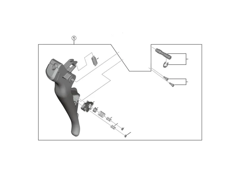 Shimano Ultegra - Hovedhåndtag - Til højre STI-greb - ST-R8050