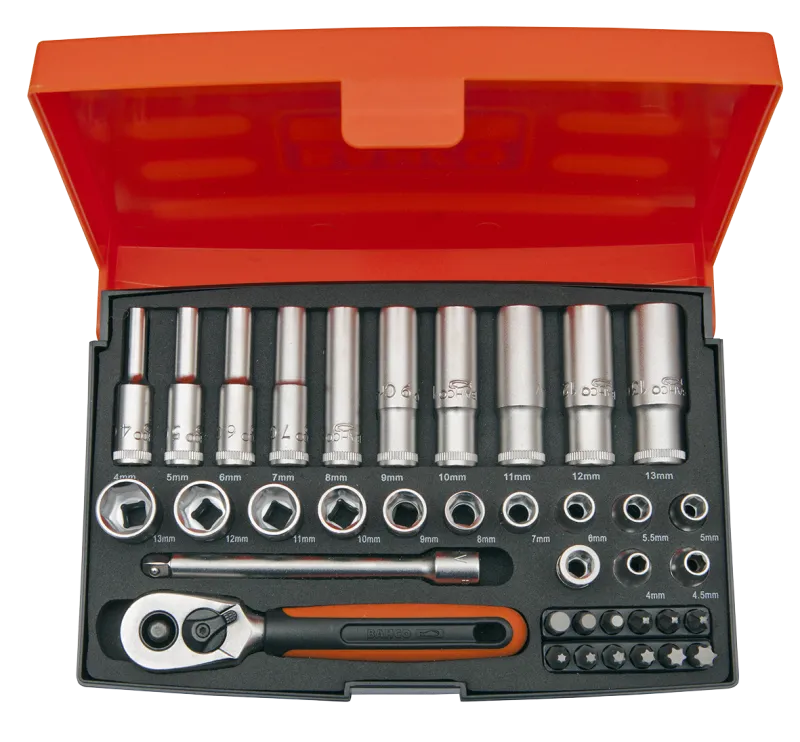 Topnøglesæt mm 1/4" firk. SL25L