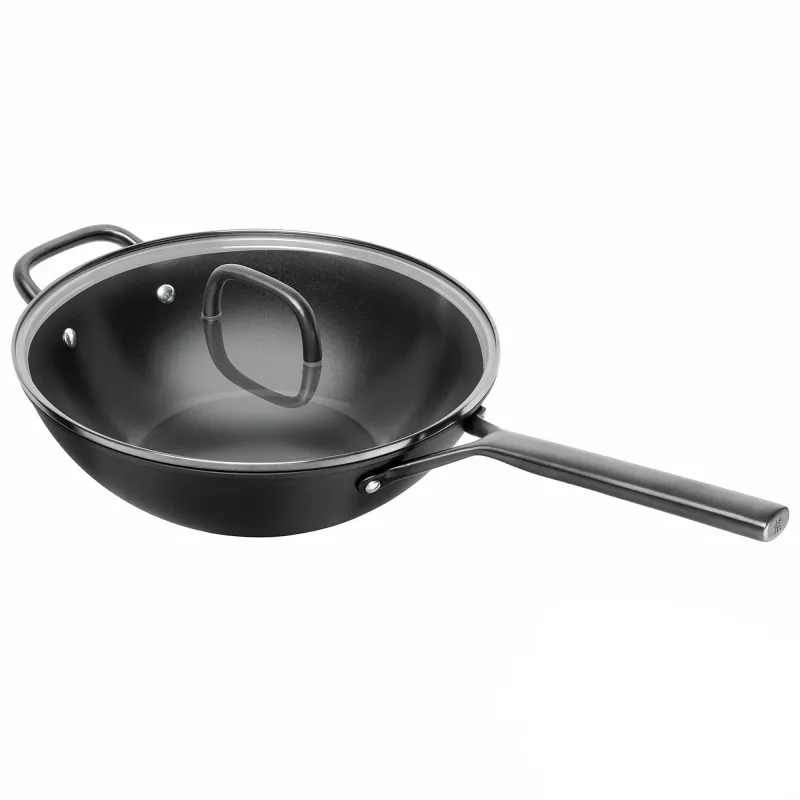 Zwilling Milano wok 30 cm med glaslåg, sort