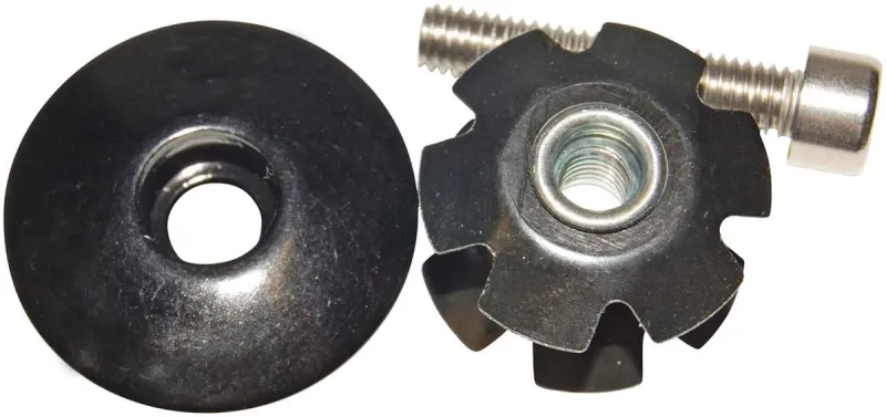 Bike Attitude Top Cap 1 18in m. stjerne til Styrfitting TH 875 - Sort Alu