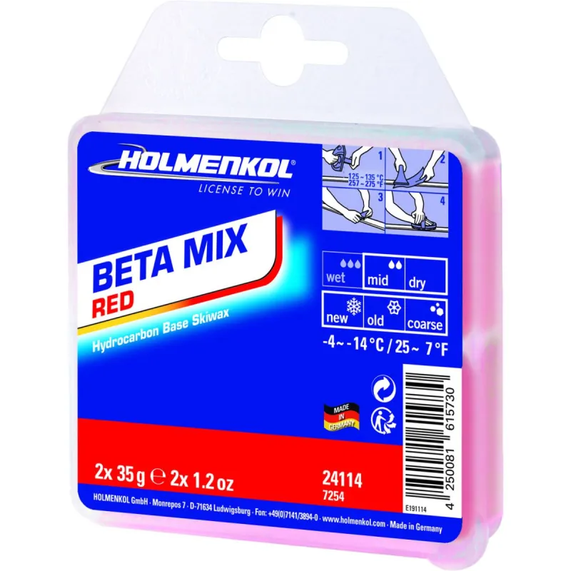 Holmenkol Beta Mix Red, skivoks, 70g
