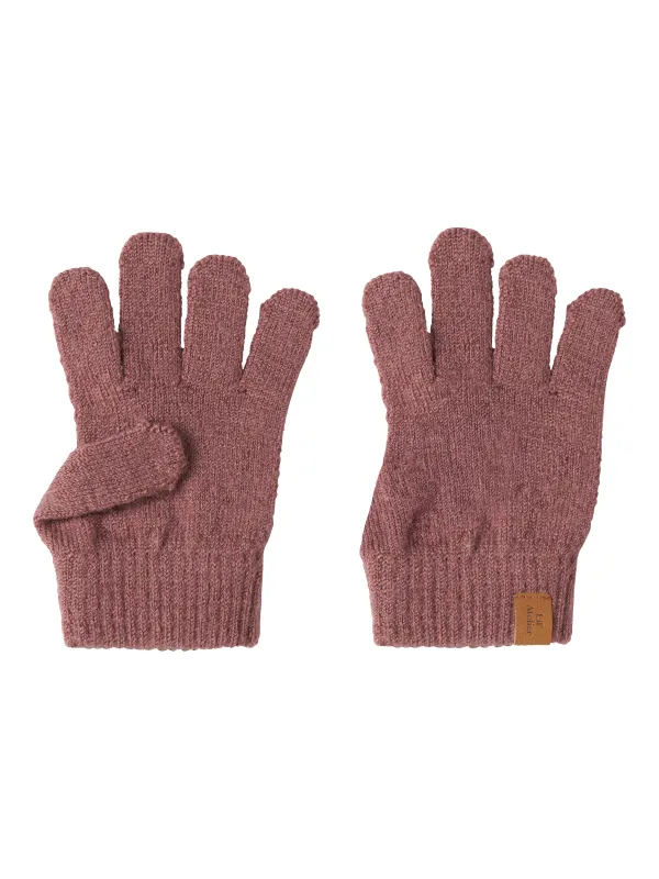 Lil Atelier Nanson - Knit Gloves - Withered Rose - 2