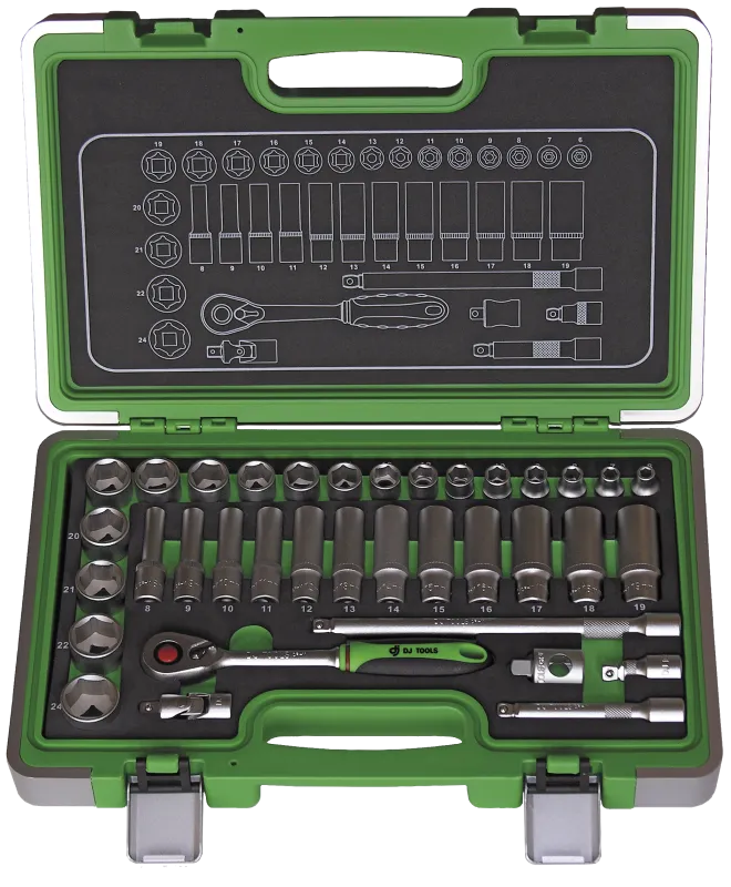 DJ TOOLS topnøglesæt 3/8" 36 dele