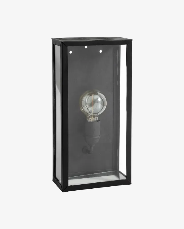 Nordal - EOS væglampe, udendørs  -  sort  -  B20 × D12 × H40 cm