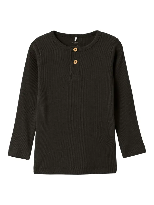 Name It - Kab LS Shirt - Black - 86 cm