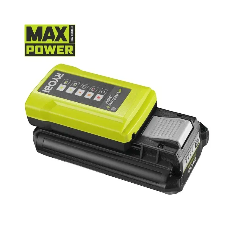 Ryobi 36V Sæt - Lader (RY36C17A) med LED strømindikator (1,7 Amp/tim.) - RY36BC17A-120 - MAX POWER