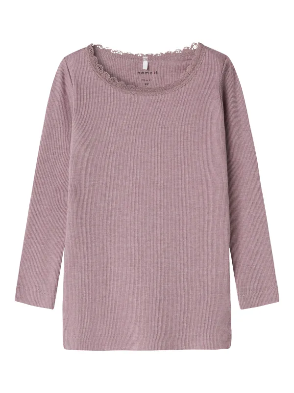 Name It Kab Ls Top Noos - Elderberry - 86 cm