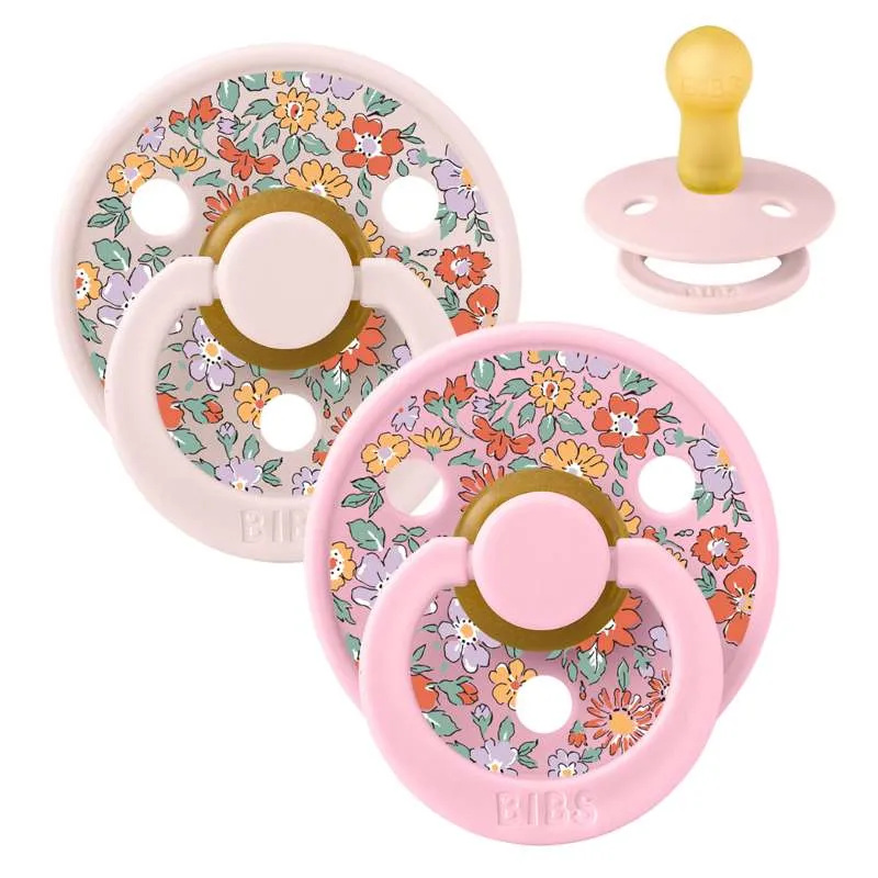 BIBS Rund Colour Sut - 2-Pak - Str. 2 - Naturgummi - Liberty - Oscar Meadow/Petal Mix