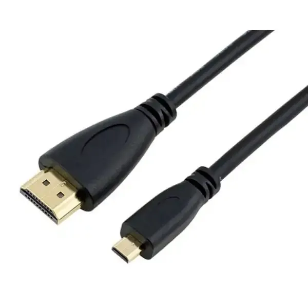 Micro HDMI til HDMI kabel (HDMI type A til D). 1.8m.