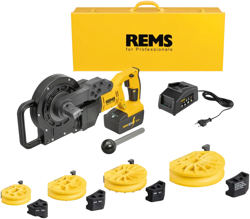 REMS Akku-Curvo 22V/5,0Ah rørbukker 15-18-22-28mm