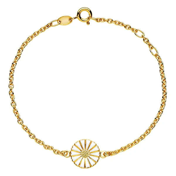 Lund Marguerit armbånd i forgyldt Sølv - 16 til 19 cm