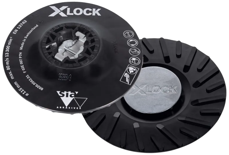 Bagskive f/fiberrondel ø125 X-Lock, medium