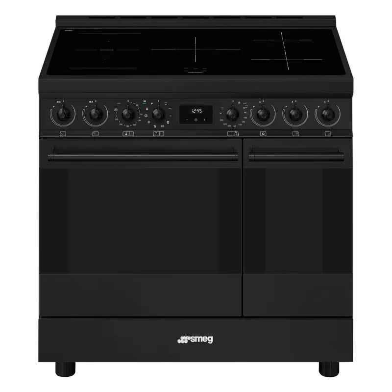Smeg C92IPN2 Classic induktionskomfur med to ovne 90 cm, mat sort