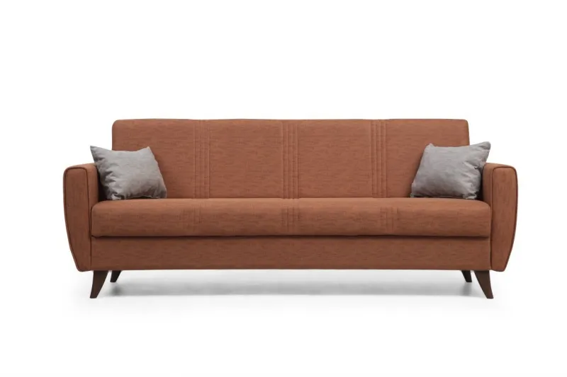 NORDVÄRK Zaden 3 pers. sovesofa - fliserød stof
