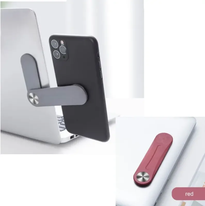 Universal Magnetisk Mobilholder til Montering på Laptop. Rød.