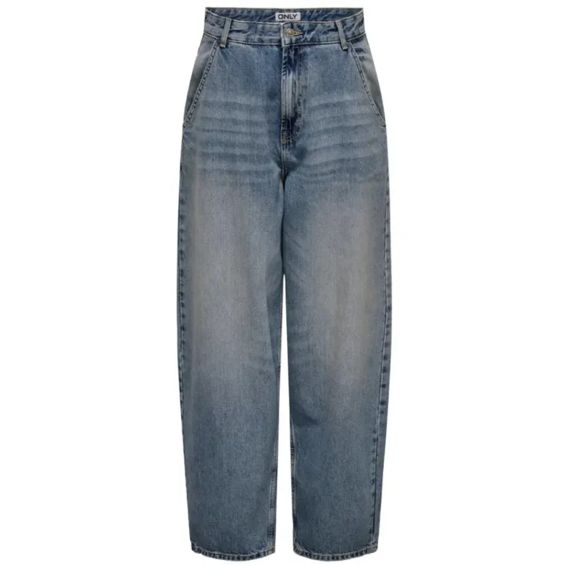 ONLGIA MID LOOSE BAGGY DNM DOT413 - Medium blue denim