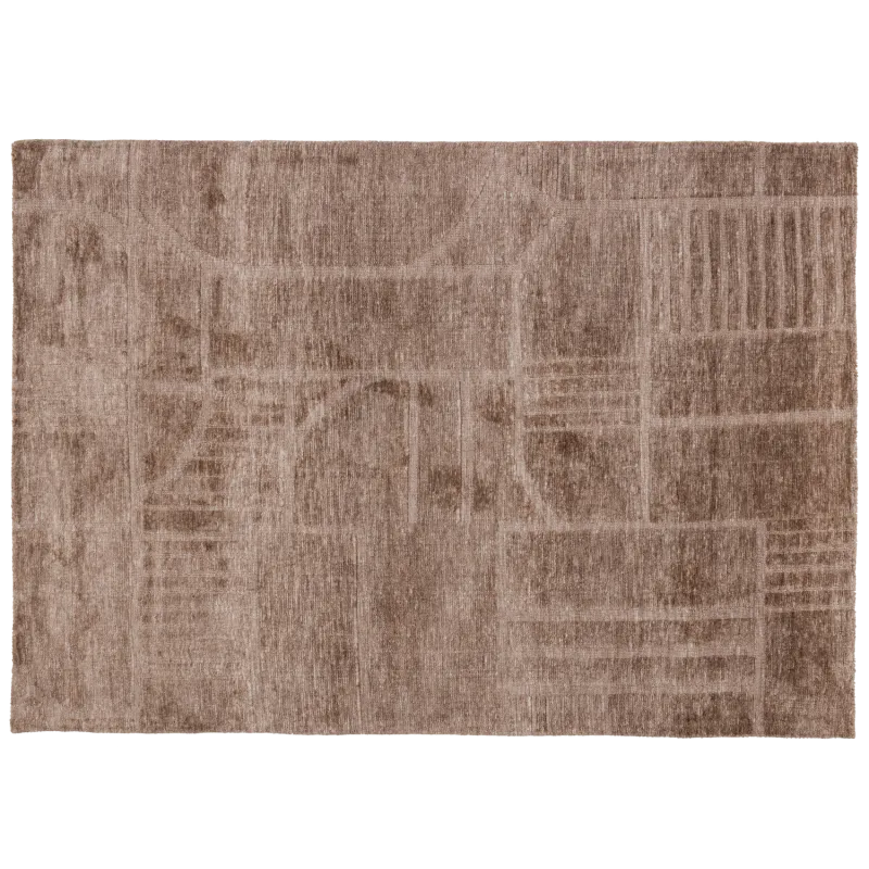 WOOOD Lovi gulvtæppe, rektangulær - taupe polyester/bomuld (170x240)