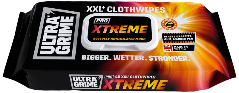 UltraGrime Extreme renseservietter 38×25cm, 40stk