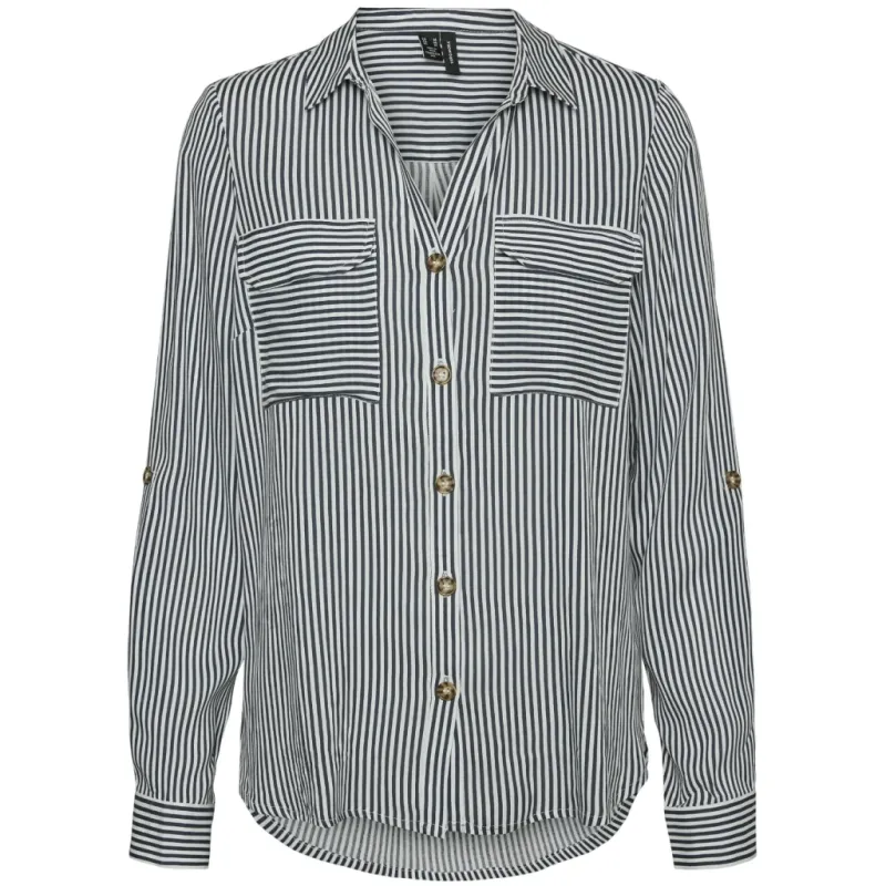 Vero Moda dame skjorte VMBUMPY - Snow White India ink