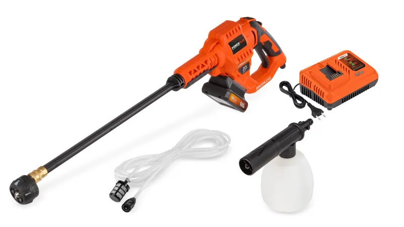 Højtryksrenser med batteri og lader 20 V
