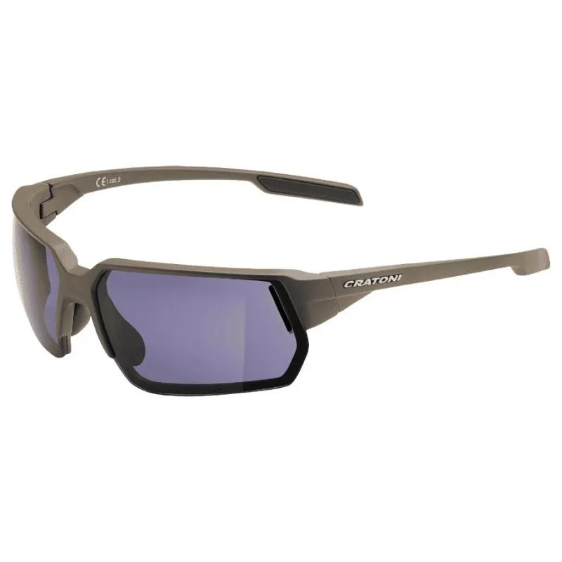 Cratoni C-Lite Color+ Lifestyle Grey-Blue W/O Mirror, solbriller, brun