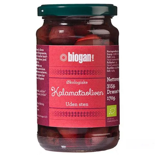 Oliven kalamata u. sten Øko. - 340 gram