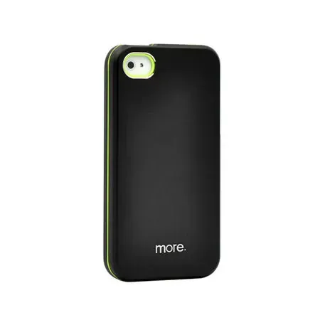 MORE Armor Metal Hybrid Case til iPhone 4 & 4S. Sort / neon gul.