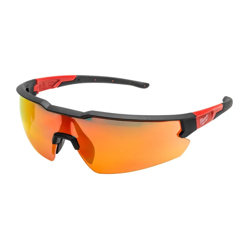 Sikkerhedsbrille enhanced spejl rød