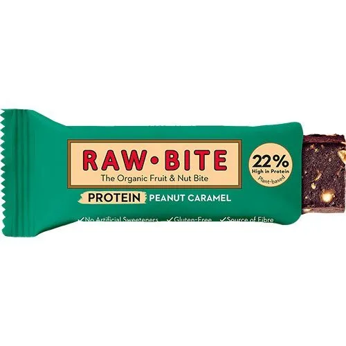 Rawbite Proteinbar Peanut Caramel Økologisk - 45 gram