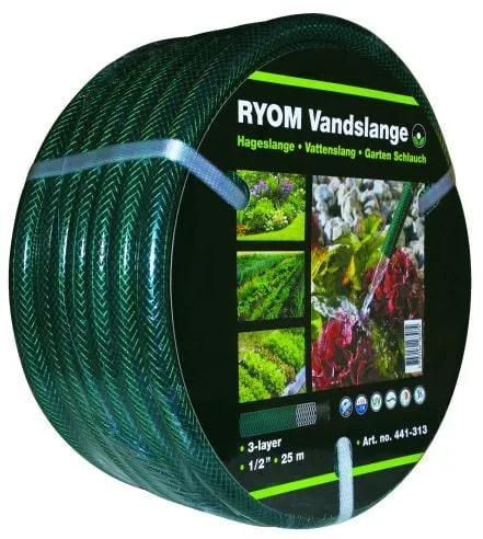 Vandslange grøn 1/2" 3-Lag Arm.25M