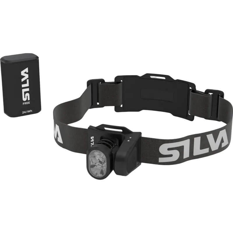 Silva Free 2000 S, pandelampe, sort