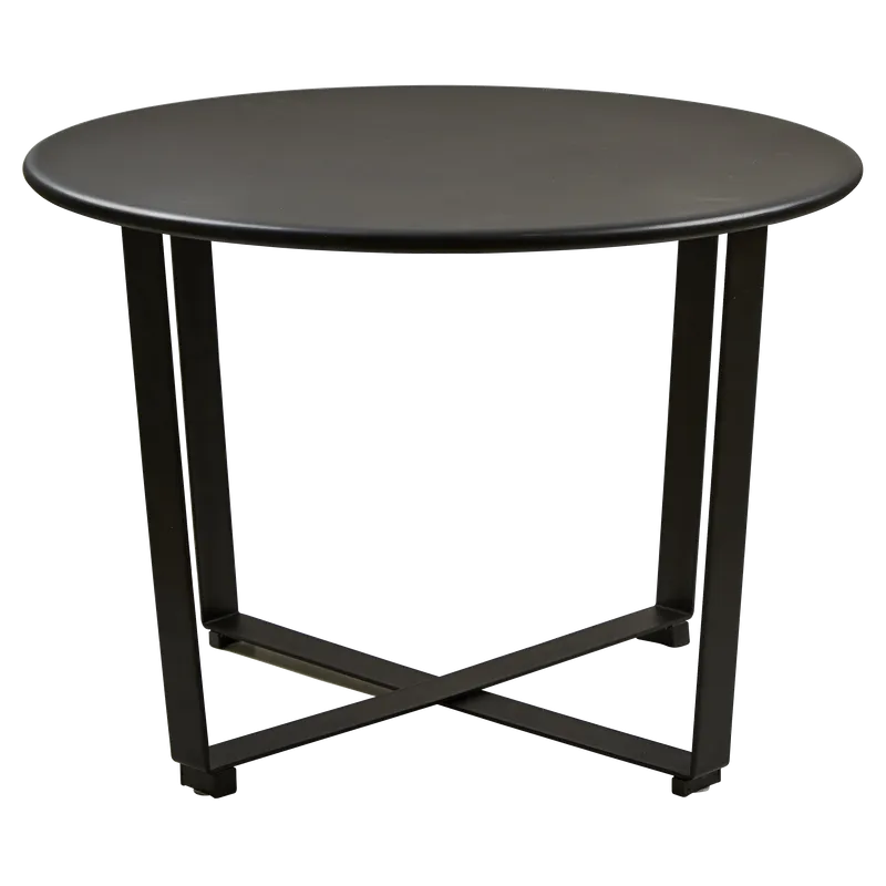 VILLA COLLECTION Wismar sofabord, rund - sort metal (Ø61,5)
