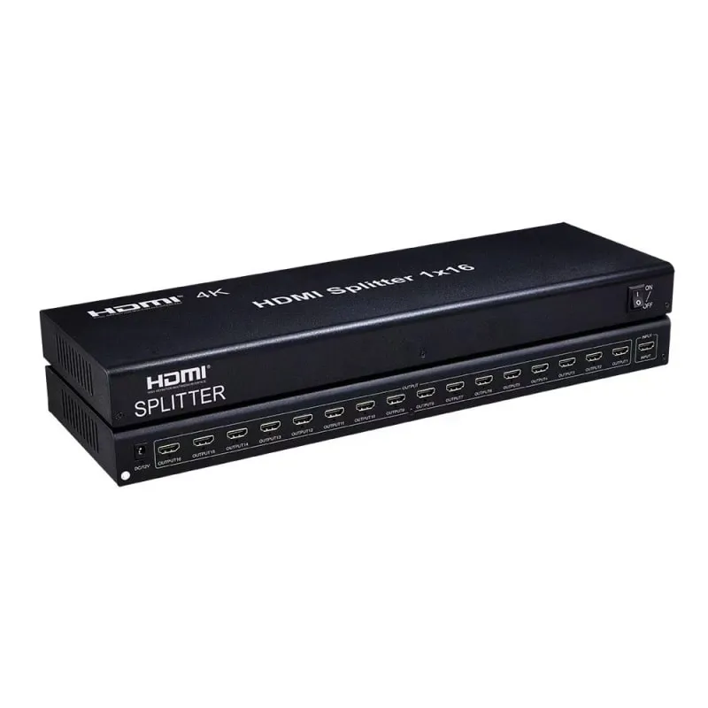 4K HDMI Splitter 1x16  -  Fordel dit signal til 16 skærme i 4K